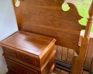 Queen headboard, two nightstands and queen mattress set not shown 