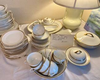 Noritake Nippon vintage gold rim service for ten plus extras