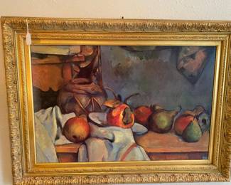 "Ginger Pot"  by Paul Cezanne, 44 X 32, beautifully framed 