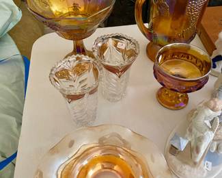 iridescent glassware 
