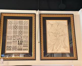 Pair of Framed Vintage Chromolithographs