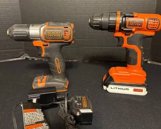 Two Black Decker Cordless Drills