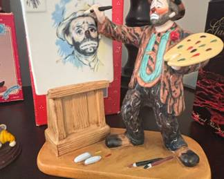 Ron Lee "Artist at Work" Clown Figurine