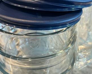 Anchor Hocking Glass Food Storage Containers with Blue Lids