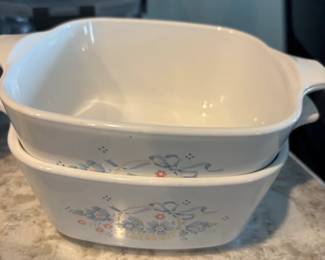 CorningWare Country Cornflower Blue Ribbon Casserole Dishes