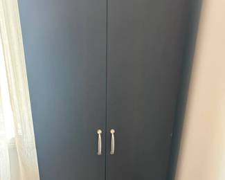 Black TwoDoor Wardrobe Cabinet