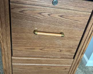 Oak Finish TwoDrawer File Cabinet