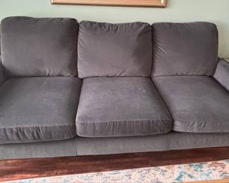 Modern Dark Gray Velvet 3-Seater Sofa