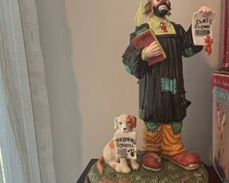 Emmett Kelly Jr. "The Graduate" Clown Figurine with Dog