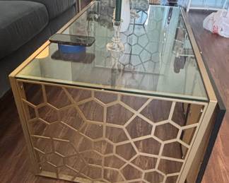 CosmoLiving by Cosmopolitan Juliette Glass Top Coffee Table