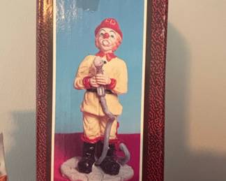 Seymour Mann Firefighter Clown Figurine