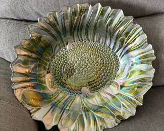 Northwood Carnival Glass Sunflower Bowl