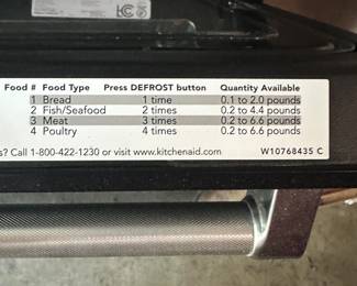 KitchenAid Microwave Model type