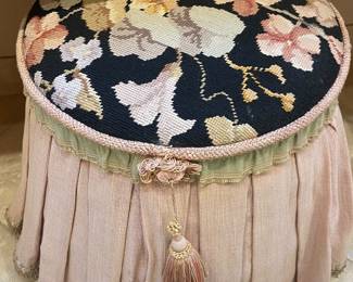 Vanity Needlepoint poof