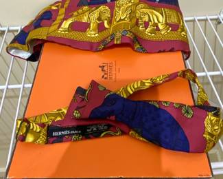 Hermes Cummberbund and Bow Tie