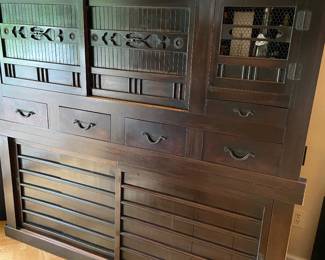 Large Japanese Tansu Cabinet