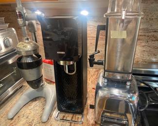 Vintage juicer, soda stream, vitamix