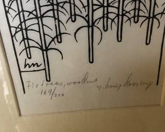 Signature of Fir Trees Woodcut 169/220