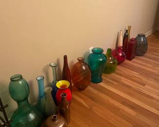 Glass vases, glass art