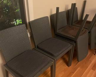 Set of six kitchen chairs