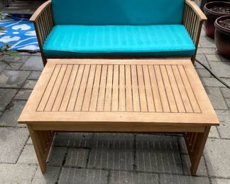 Teak bench and teak table