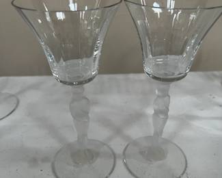 Lalique Antique - 2 on Display - total of 8 Wine