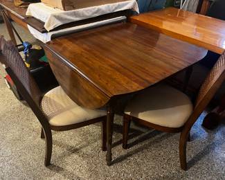 Walnut Table with 3 leaves - sets up for 8 feet long!