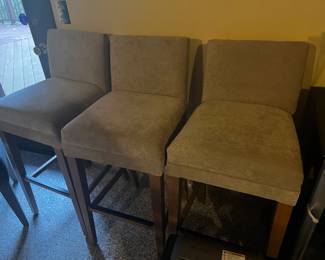 Brand New Suede Bar Stools - set of 3