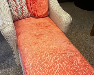Vinyl Wicker Chaise Lounge