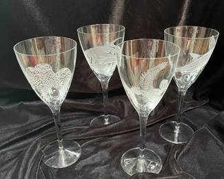 Etched Wine Glasses from Sanibel Island