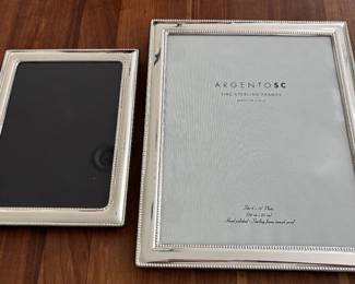 Two sterling frames - larger 8” x 10” photo