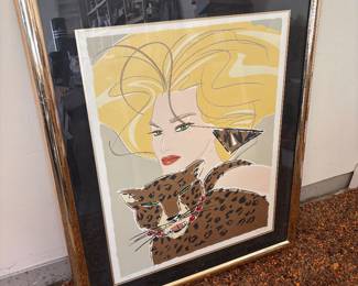 David Croland Leopard Woman - frame is a little beat up.