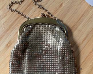 Vintage silver mesh purse