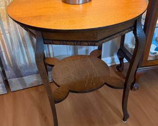 oak lamp table