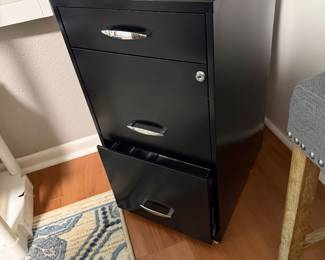 two-drawer file cabinet, with keys