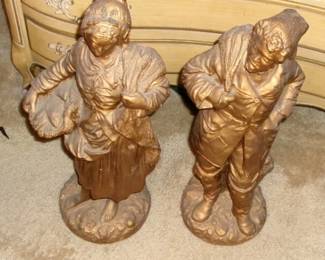 VINTAGE PLASTER FISHER COUPLE