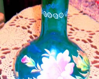 MOSER HAND PAINTED VASE