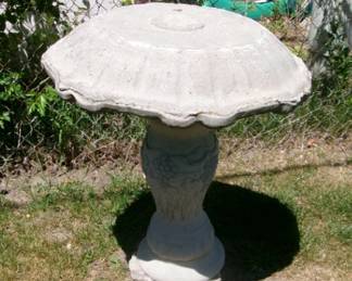 CEMENT BIRD BATH
