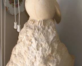 HAND CARVED DESSERT STONE CARDINAL