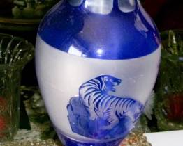 COBLAT CUT TO CLEAR VASE