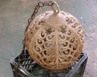 CAST IRON SWAG LAMP