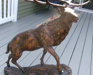 BRONZE DEER SCULPTURE