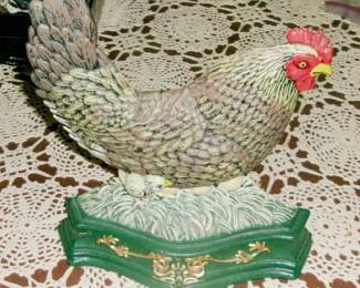 CAST IRON CHICKEN DOOR STOP