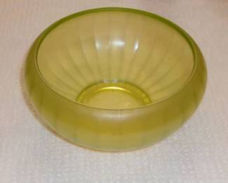 FEDERAL GLASS RIBBED BOWL