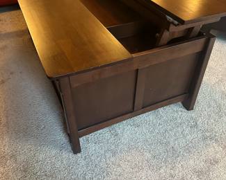 WOOD CENTER CONSOLE TABLE