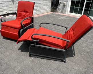 OUTDOOR RECLINER CHAIRS (metal)