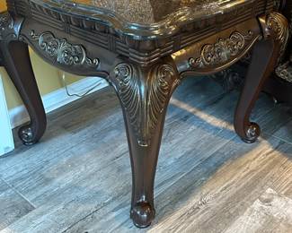 END TABLE w/ MARBLE TOP 