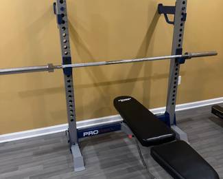 ADJUSTED BENCH w/ Squat Rack 