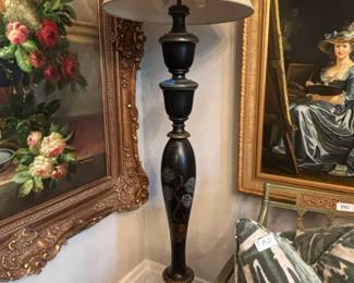 Hand Painted Chinoiserie Floor Lamp