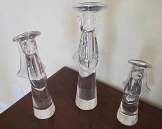 Set of 3 Toscany Lead Crystal Angles